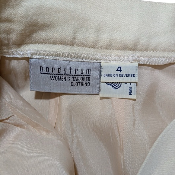 Vintage Nordstrom Women’s Cream Wool Skirt Size 4 - Picture 4 of 4